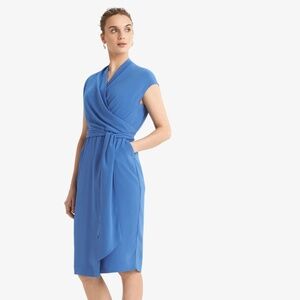 MM Lafleur NWT Cerulean Blue wrap dress